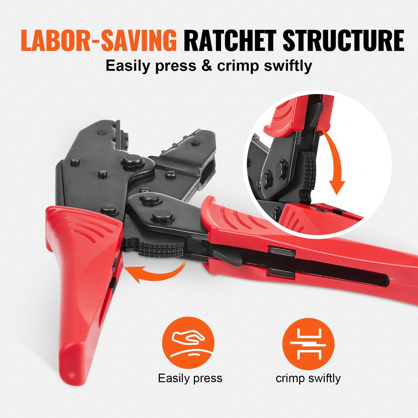 Ratcheting Wire Crimper Set with Stripper, Gloves & 210 Heat Shrink Tubes