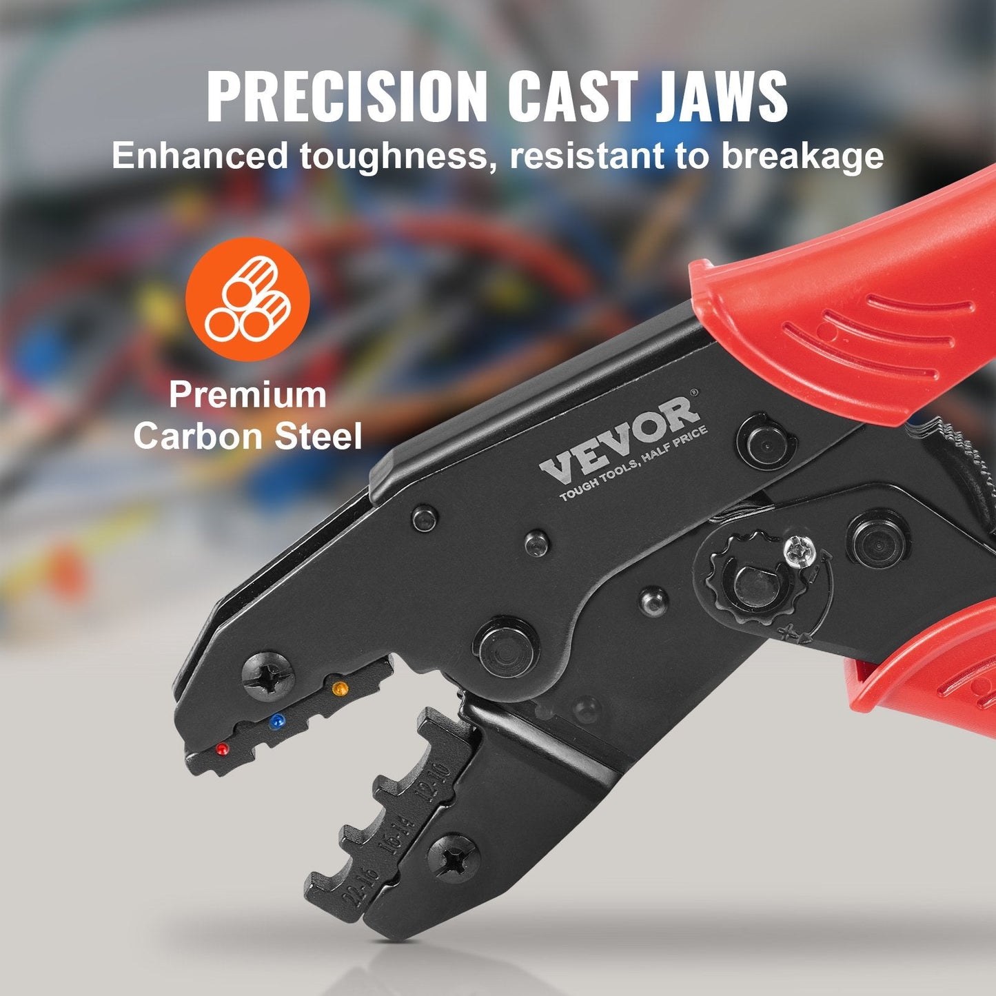 Ratcheting Wire Crimper Set with Stripper, Gloves & 210 Heat Shrink Tubes