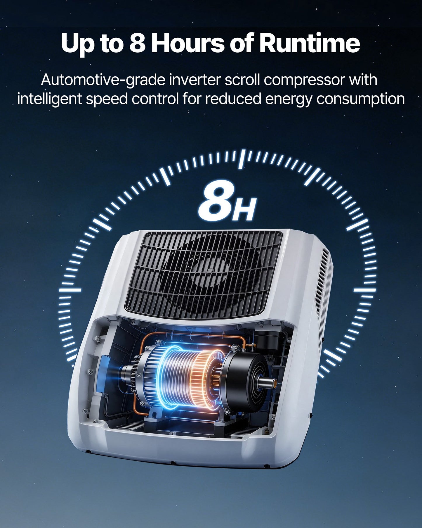 Truck Air Conditioner, 12V 10000 BTU RV Rooftop AC Unit, 350 m³/h Airflow Cab Air Conditioner with Copper Evaporator, Quiet A/C Unit Fast Cooling for Semi Truck Trailer Motorhome Tractor Caravan