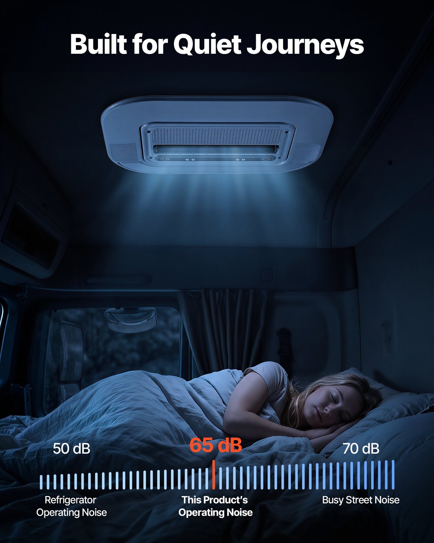 Truck Air Conditioner, 12V 10000 BTU RV Rooftop AC Unit, 350 m³/h Airflow, Cooling & Heating 2 in 1 Function Cab Air Conditioner, Quiet A/C Unit for Semi Truck Trailer Motorhome Tractor Caravan
