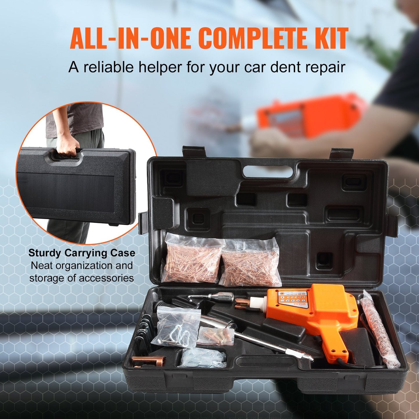 800W Dent Repair Welder Kit with 5 Modes & Overheat Protection, 9.2 kg Portable