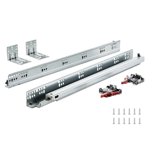 VEVOR 10 Pairs of 533.4mm Drawer Bottom Side Mount Rails, Heavy Duty Full Ball Bearing