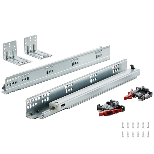 VEVOR 6 Pairs of 381mm Drawer Bottom Side Mount Rails, Heavy Duty Full Ball Bearing