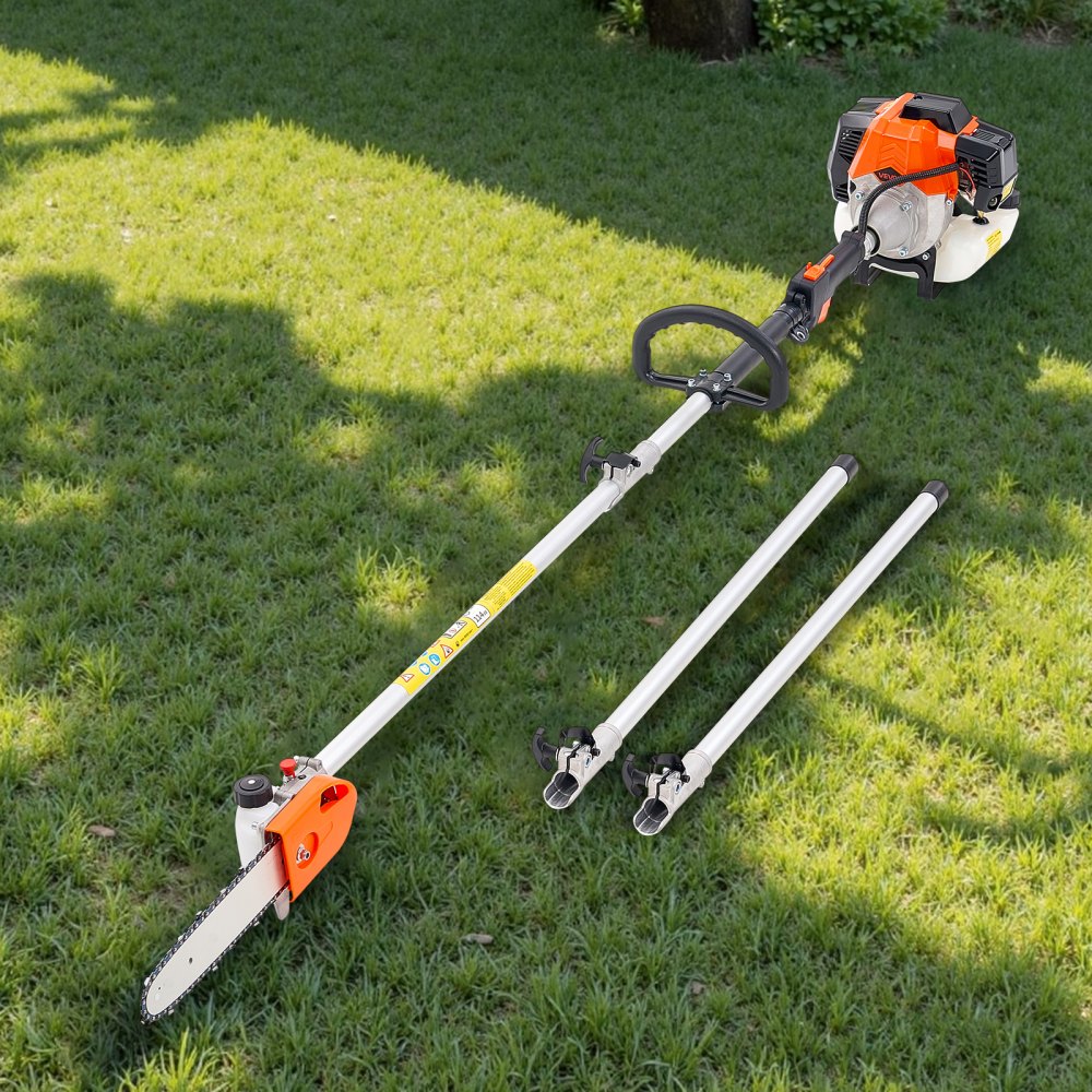 Gas Pole Saw Tree Trimmer Rotatable Head 43CC 2-Stroke 25.4 cm Cutting Bar