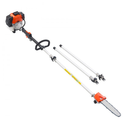 Gas Pole Saw 43CC 2-Stroke Cordless Tree Trimmer 25.4 cm Cutting Bar