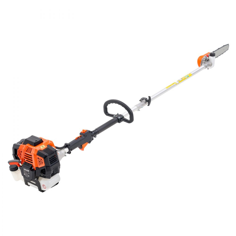 Gas Pole Saw Rotatable Head 43CC 2-Stroke Tree Trimmer 30.48cm Cutting Bar