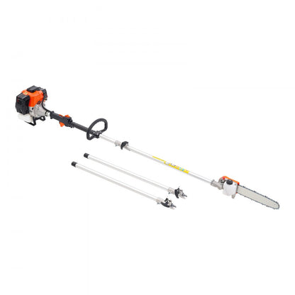 Gas Pole Saw Rotatable Head 43CC 2-Stroke Tree Trimmer 30.48cm Cutting Bar