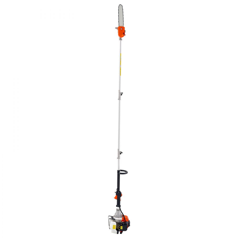 Gas Pole Saw Rotatable Head 43CC 2-Stroke Tree Trimmer 30.48cm Cutting Bar