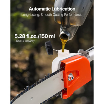 Gas Pole Saw 25CC 2-Stroke Cordless Tree Trimmer 20.3 cm Cutting Bar