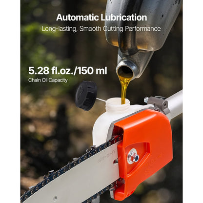 Gas Pole Saw 33CC 2-Stroke Cordless Tree Trimmer 20.3 cm Cutting Bar