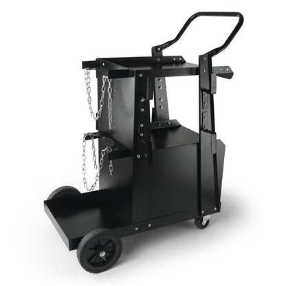 VEVOR Welding Cart, 2-Tier Heavy Duty Welder Cart with Anti-Theft Lockable Cabinet,