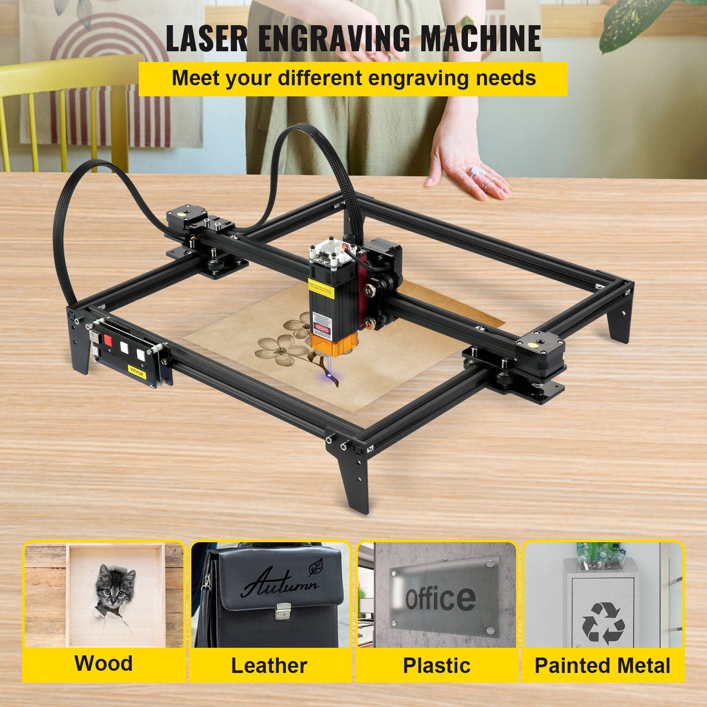 Powerful Desktop Laser Engraver with 0.31 x 0.3 Meter Area and 5.5W Laser Power