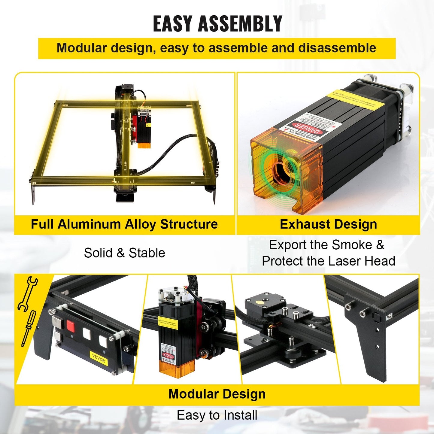 Powerful Desktop Laser Engraver with 0.31 x 0.3 Meter Area and 5.5W Laser Power