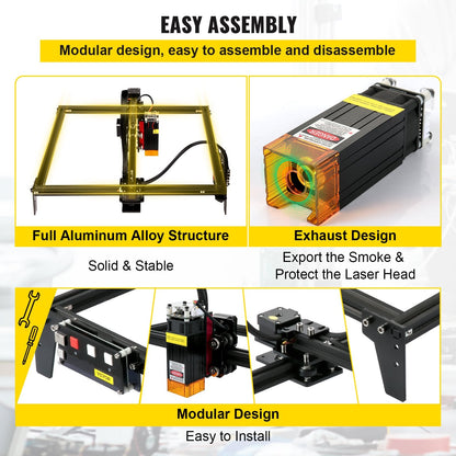 Powerful Desktop Laser Engraver with 0.31 x 0.3 Meter Area and 5.5W Laser Power