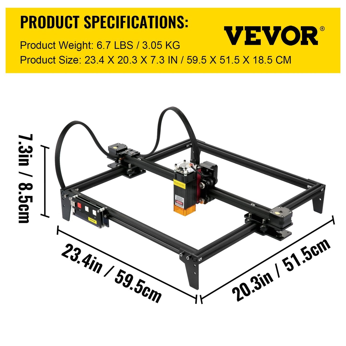 Powerful Desktop Laser Engraver with 0.31 x 0.3 Meter Area and 5.5W Laser Power