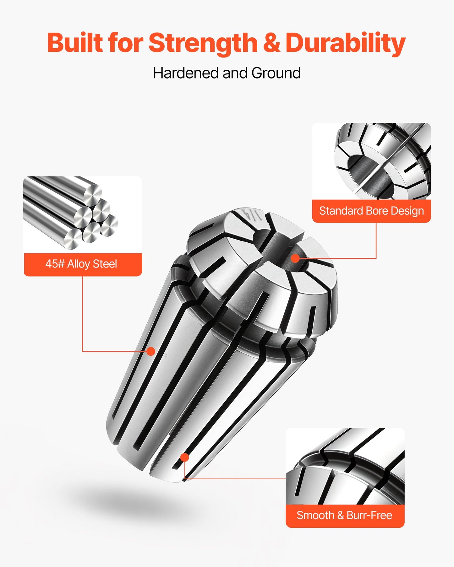ER16 Collet Set 1/16"-13/32" 12 Piece ER16 Spring Collet Chuck Set, for CNC Milling Machines & Drill Presses, 0.0008" TIR High Concentricity, Lathe Chuck Tool with Storage Case, Alloy Steel