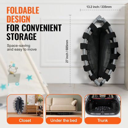Foldable Kids Trampoline 0.9m for Indoor/Outdoor Fun, Max 100kg Weight Capacity