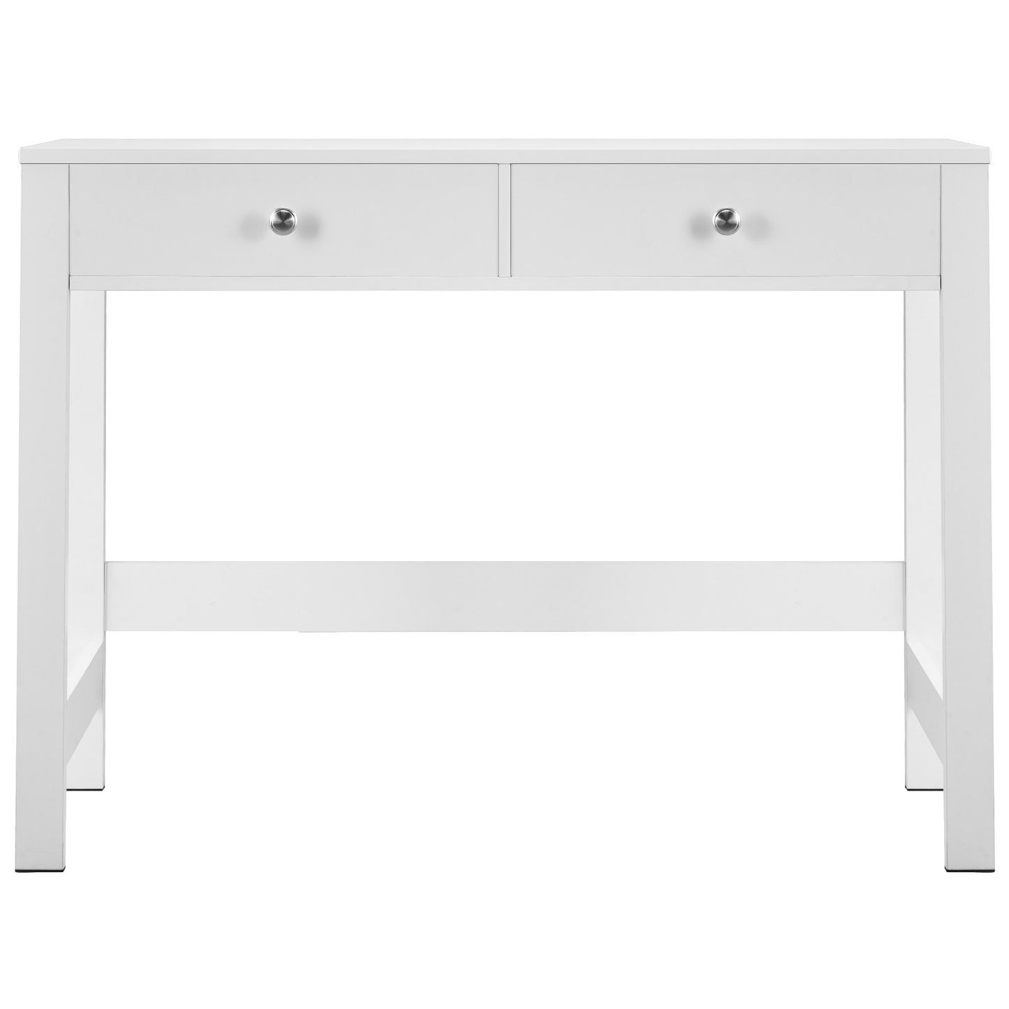 Small Desk with Drawers, Kids Desk for Bedroom, Modern Simple Study Table for Drawing, Reading, Writing, Rectangle MDF Furniture Study Storage Table for Home, Office, White