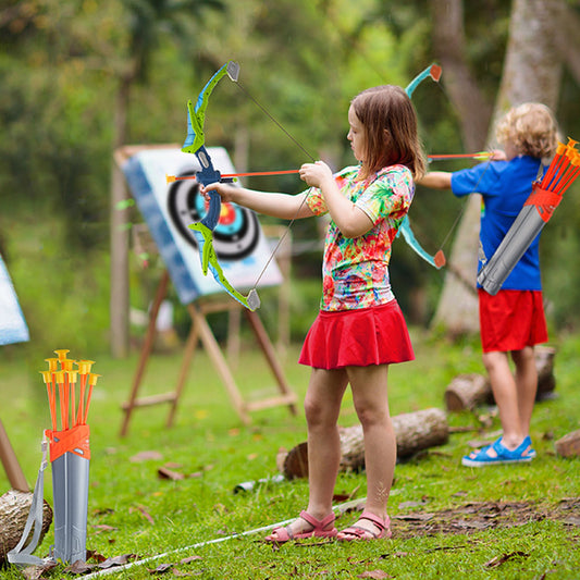 VEVOR Bow and Arrow Set for Kids, 2 Pack LED Light Up Archery Set with 20 Suction