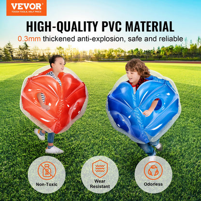 VEVOR Inflatable Bumper Balls 2-Pack, 2FT/0.6M Body Sumo Zorb Balls for Kids, Durable
