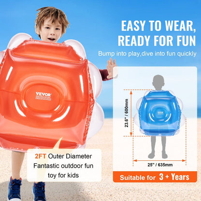 Inflatable 0.6M Sumo Zorb Balls for Kids - 2-Pack, Durable Outdoor Fun Toy