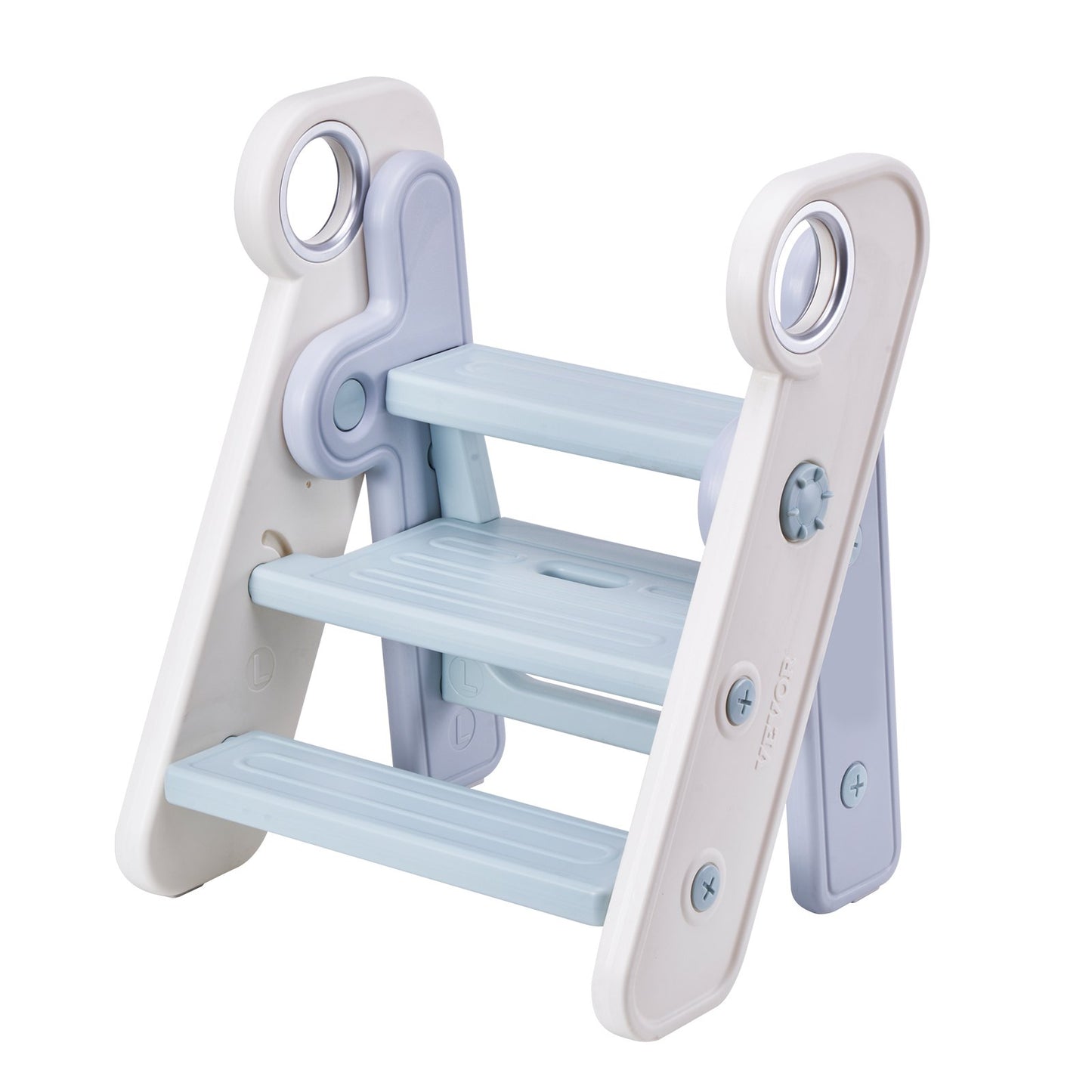 VEVOR Toddler Step Stool, Adjustable 3 Step to 2-Step Kids Kitchen Stool Helper,