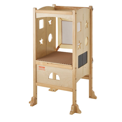 VEVOR Tower Step Stool for Kids and Toddlers, Foldable Toddler Kitchen Stool Helper