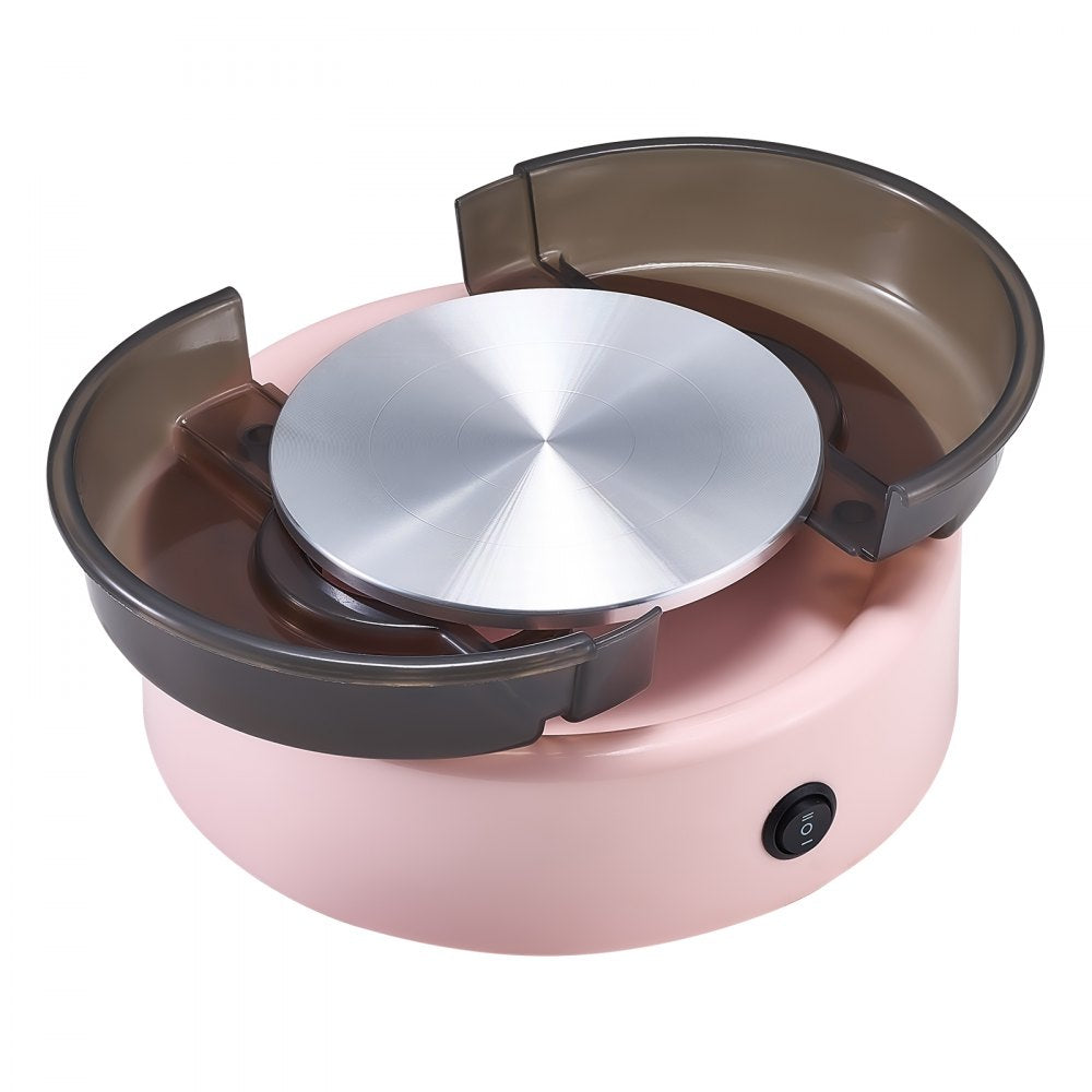 Mini Pottery Wheel Electric Clay Wheel for Kids 158 mm Turntable Pink