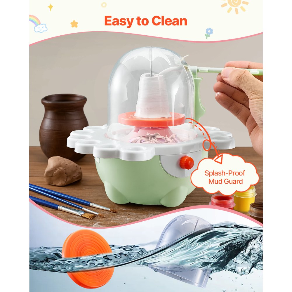 Mini Pottery Wheel Electric Clay Wheel for Kids 50 mm and 80 mm Turntables
