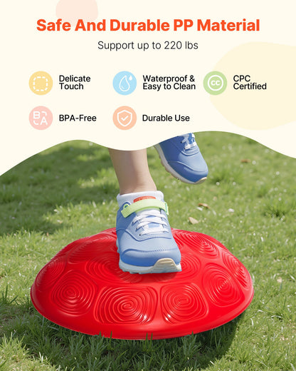 Turtle Balance Stepping Stones, 6 PCS, Up to 100 kg Kids Turtle Jumping Stones Steps Stones, Toddler Obstacle Course Coordination Game Toys Indoor or Outdoor Play for Children Aged 3 4 5 6 7 8+