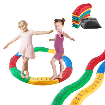 Kids Gymnastics Balance Beam Set, 8 PCS - Safe, Portable, and Non-Slip Design