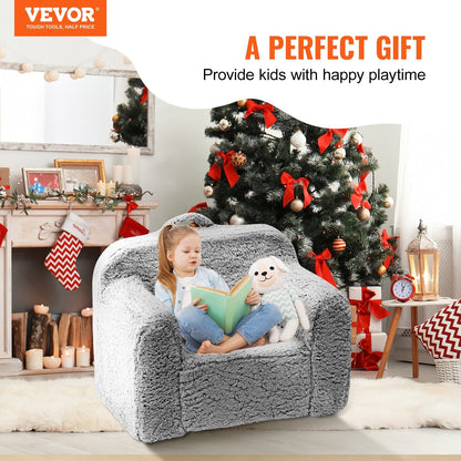 Cozy Toddler Armchair with 25D Sponge & Sherpa Fabric - 20 kg Capacity