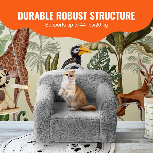 Cozy Toddler Armchair with 25D Sponge & Sherpa Fabric - 20 kg Capacity