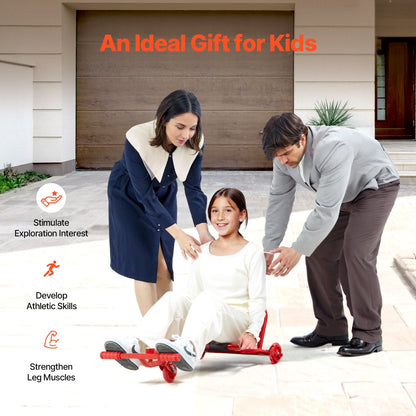 Zig-Zag Motion Drift Cart for Kids 10+ with LED Wheels, Adjustable Length