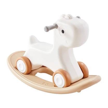 3-in-1 Toddler Rocking Horse with Balance Board & Wheels, 36kg Capacity