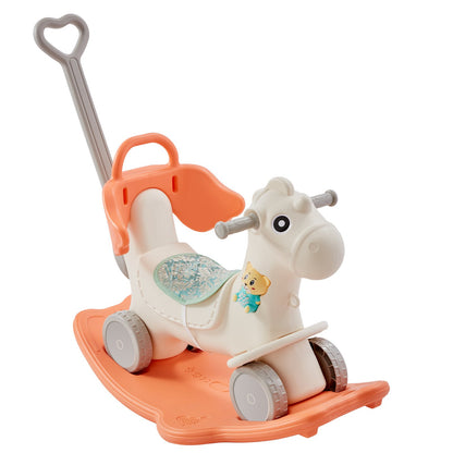 VEVOR 4 in 1 Rocking Horse for Toddlers 1-3 Years, Baby Rocking Horse with Detachable
