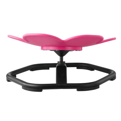 Kids Swivel Chair, 220 lbs Capacity, Flower Shape Sensory Spinning Chair, Autistic Kids Sensory Toy Seat with Non-Slip Metal Base, Toddler Sit & Spin Seat for Coordination Balance Focus, Rose