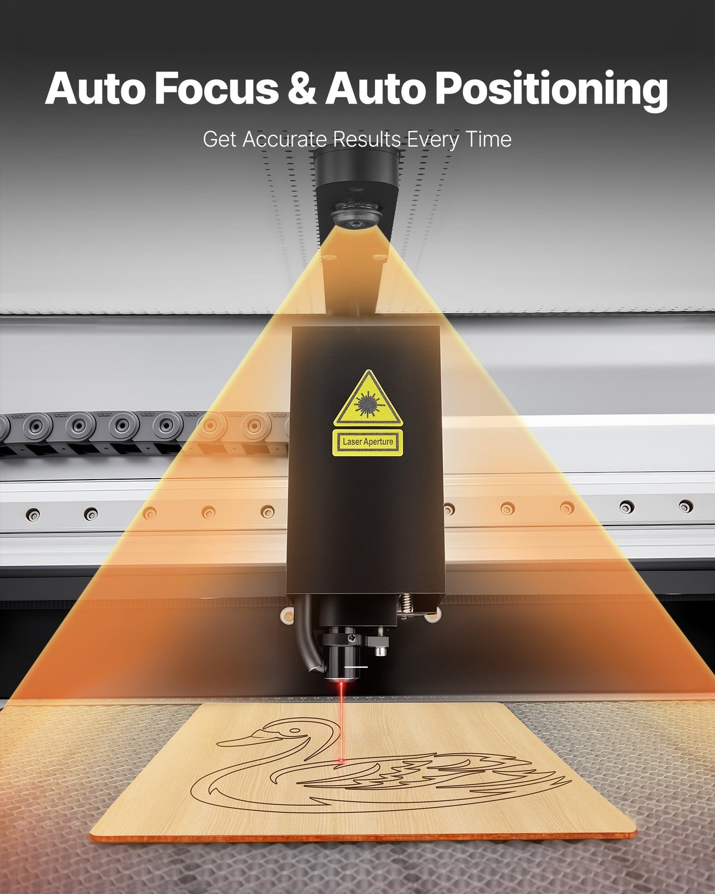 55W CO2 Laser Engraver, 500 x 300 mm, Desktop CO2 Laser Engraver and Cutter Machine with 16MP Camera, Water Pump, Rotary Axis, Compatible with LightBurn CorelDRAW RDWorks, for Wood Acrylic Glass
