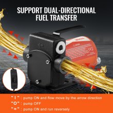 12V Diesel Fuel Transfer Pump with Auto Nozzle, 5 GPM, 1/10 HP