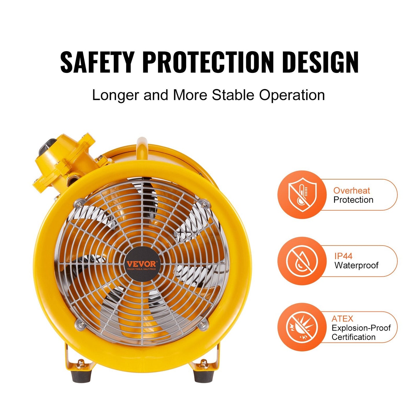 Portable Industrial Blower, 0.4m Fan, 1100W, 4240 CFM, 5m Cord, 39.8 kg