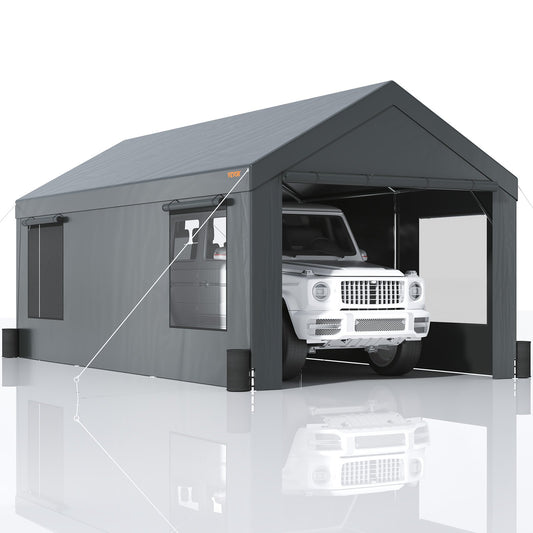 VEVOR Carport, Heavy Duty 10x20ft Car Canopy, Outdoor Garage Shelter with Removable