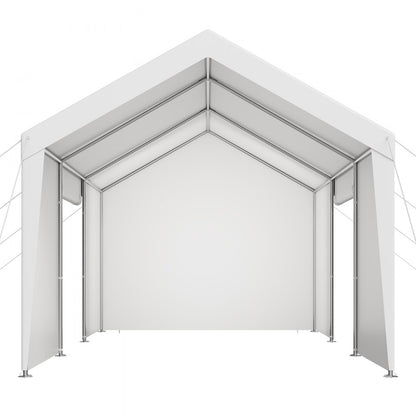 VEVOR Carport Car Canopy 10x20FT Heavy Duty Car Shelter with Sidewalls White