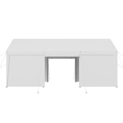 Carport, 12 x 20 FT Outdoor Car Canopy, Potable Carport with Removable Sidewalls & Door, Heavy Duty Car Shelter, UV-Resistant & Water-Resistant, All-Season Protection for Automobile Boat White