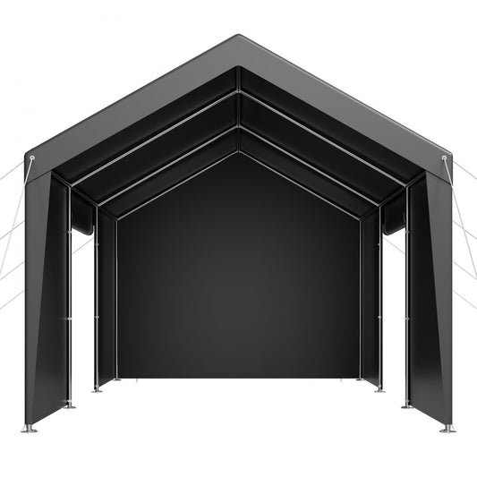 VEVOR Carport Car Canopy 12x20FT Heavy Duty Car Shelter with Sidewalls Grey