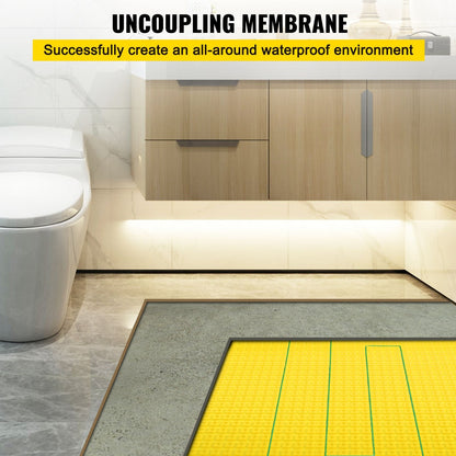 Heat Uncoupling Membrane Underlayment, Polyethylene, 12.5 x 1 m, 13 kg