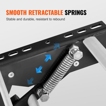 Manual Retractable 2-Step RV Stairs, 199.58 kg Capacity, Foldable & Non-Slip