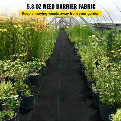 Durable 0.9 x 91.4 m Woven Weed Barrier Fabric for Gardens and Landscaping