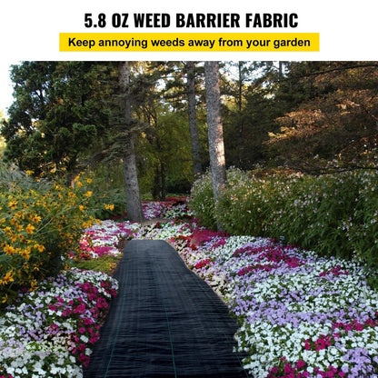Durable 1.2 x 30.5 m Weed Barrier Fabric with Dual-Layer Design for Gardens