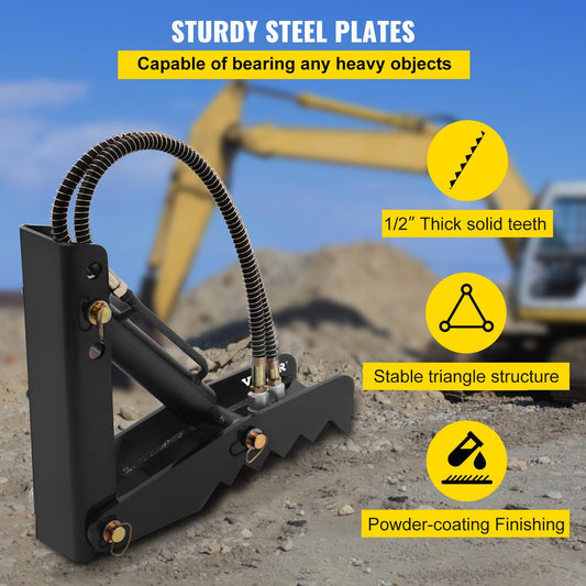 Heavy Duty Hydraulic Excavator Thumb Attachment, 0.46m Steel, 28.7kg
