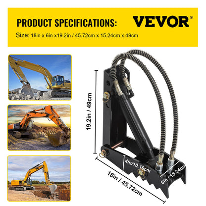 VEVOR Hydraulic Backhoe Thumb, 45.7cm 1.27cm Thickness Heavy Duty Excavator Thumb,